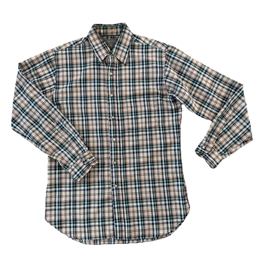 Pendleton 100% Virgin Wool Long Sleeve Shirt Men M Plaid Sir Pendleton Vintage